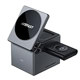 ACEFAST 23W 3 in 1 Ladestation Apple Watch und iPhone, Magsafe Ladegerät Cube, Induktive Ladestation, Handy Ladestation für iPhone 16 15 14 13 12 Pro Max Xr Xs, AirPods Pro, Apple Watch Utral/9/8/7/6