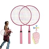 Visiblurry Badmintonschläger für Kinder - Badminton-Set Spielausrüstung,Tragbare Indoor-Outdoor-Sportspiele, Hinterhofspiel für Jungen und Mädchen im Alter von 2–12 Jahren