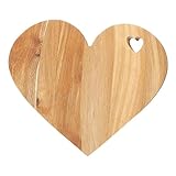 Herz Schneidebrett - Dekorative Bambushackungsbrett für Küche | Love-thematische Wurstplatte, Käsebrett und Servierschale | Einzigartiges Geschenk für Paare, Hauswarming und b