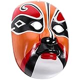 Ciieeo Chinesische Opernmaske Halloween Hallowen Masks wandverkleidung Dekoration Party Kostümzubehör Maskerade Opernmasken Prop Gesicht chinesische Maske aus gips Cosplay-Maske Z