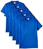 Fruit of the Loom Herren Regular Fit T-Shirt Heavy Cotton Tee Shirt 5 pack, Blau (Royal), M