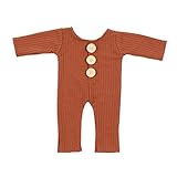 BigKing Neugeborenes Baby Fotografie Anzug Reversible Säuglingsgestrickte Strickgewebe Einteiliger Overall Kleidung Weich für Baby Jungen Mädchen
