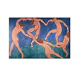 Abstrakte Wandkunst-Der Tanz von Henri Matisse-Leinwand-Kunstdruck-Abstrakte Bilder Druck für Wanddekoration 90x135cm Rahmenlos