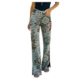 Hosen Damen Baggy Hosen Damen Motorradhose Zip Off Hose Damen Leichte Sommerhose mit Gummizug Frauen Hose Radhose Damen Lang Caprihose Leinen Damen Sommer Business Hose Damen Blau 4XL