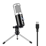 ROSEBEAR USB-Mikrofon Laptop Kondensator Aufnahmemikrofon für Studio-Aufnahmen, Gesang, Podcasting, Video, Chat, Voice Overs, Streaming, Broadcast