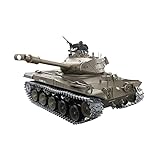 B.I.G RC Metall Panzer 1/16 WW2 Militär Tank mit Schussfunktion Infrarot Rauch Sound Lichteffekt, American M41A3 Walker Ferngesteuertes Battle Panzer Modell Upgaded Version