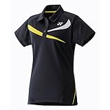 YONEX 20240EX Badminton Damen Poloshirt, Schwarz, XS