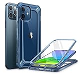 SUPCASE Transparent Hülle für iPhone 12 /iPhone 12 Pro (6.1') Handyhülle 360 Grad Case Bumper Schutzhülle Cover [EXO Pro] mit Displayschutz 2020, Blau