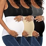 PACBREEZE Schwangerschafts-Bauchband Damen Nahtlose Schwangerschaftsbandage Schwangerschaftsband Schwangerschaftshose Verlängerung - - Klein