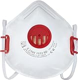 Oxyline 10x FFP2 R D wiederverwendbare Atemschutzmaske Halbmaske Staubmaske mit Ventil | Produziert in der EU | CE 1437