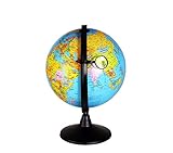 Pädagogischer Weltkugel - Globus der Welt mit Ständer und Lupe - Perfekt im Klassenzimmer Unterricht für Erwachsene und Kinder - Genaue geografische Anzeige - 10 und 12 Zoll Globus