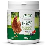 HÜHNER Land Vitamin Formel für Hühner & Geflügel 500g - Futterergänzung für Hühnerfutter mit Vitaminen, & Mineralien für Stoffwechsel & Immunsystem