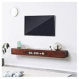 GAONUDAN Schwebender TV-Ständer, an der Wand montierter TV-Schrank, Unterhaltungsmedienkonsole, schwebende Regale mit Tür, für die Aufbewahrung unter dem Fernseher (Farbe: F, Größe: 140 cm)