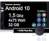 Tristan Auron BT2D7025A Android 10 Autoradio + DAB+ Box I 7'' Touchscreen I GPS Navi 32GB Bluetooth Freisprecheinrichtung I USB SD DAB Plus 2 DIN