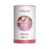 foodspring Breakfast Bowl, Himbeere Acai, 450 g, Starte Deinen Tag stark mit unserem biologischen, pflanzlichen und ballaststoffreichen Frühstück, das vollgepackt ist mit Superfoods