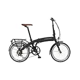 FISCHER E-Bike Klapprad FR 18 Elektrofahrrad für Damen und Herren, RH 30 cm, Hinterrradmotor 25 Nm, 36 V Akku im Rahmen, schwarz matt, 20 Zoll