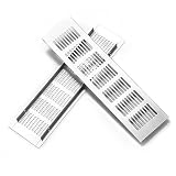 Ventilation Gitter Aluminium Lüftungsgitter Rechteckig Abluftgitter Korrosionsschutz fur Belüftung von Schränken und Schlafzimmern 30 x 8