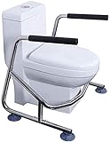 Fisecnoo WC-Sicherheitsschienen Sicherheitsrahmen Saugnäpfe für WC mit einfacher Installation für Badezimmer WC-Sitz für ältere Menschen, Handicap