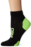 ASICS lite-show Nimbus Low Socks, Damen Mädchen Jungen Herren, Black/Green Gecko, Small