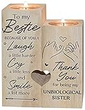 lefeindgdi Herzförmiger Kerzenhalter to My Bestie – Smile A Lot More – Kerzenhalter mit Kerze Geschenk für Beste Freundin (08)