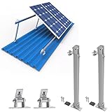 Solarpanel Halterung 0-60° Individuell Verstellbar Flachdach Befestigung Montage,Befestigung Winkel für Solarmodul 100W - 400W