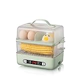 WALNUTA Eierkocher automatische Abschaltung Doppel Eier Dampfgarer Timer Haushalt kleine Mini Ei Artefakt Frühstücksmaschine
