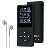 COVVY 8GB(Support bis zu 64GB SD Speicherkarte) Tragbare MP3 Musik Player 70 Stunden Musik Playback Lossless Sound Hi-Fi MP3 Player (Schwarz)