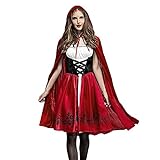 Pianshanzi Prinzessin Kleider Damen Mittelalter Kleid Maxikleid mit Mesh Trompetenärmel Asymmetrischer Gothic Halloween Kleid Karneval Kostüm Renaissance Cosplay Kostüm
