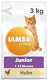 IAMS for Vitality Junior Katzenfutter mit Huhn - Trockenfutter für Kitten im Alter von 1-12 Monaten, 3 kg