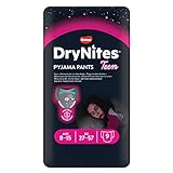 Huggies DryNites Nachtwindeln, für Mädchen 8-15 Jahre (27-57 kg), hochabsorbierende bei Bettnässen, 9 Stück (1er Pack) Windel-Pants