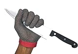 Ruvigrab - Handschuhe aus Edelstahl | Schnittschutzhandschuhe für die Küche | Metzgerhandschuhe | Sicherheitshandschuhe für Metzger, Größe L