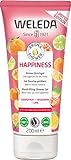 WELEDA Bio Duschgel Aroma Shower Happiness – Limited Edition Naturkosmetik Duschpflege mit erfrischendem Duft nach Grapefruit, Mandarine & Limette bewahrt die Feuchtigkeit der Haut (1 x 200ml)