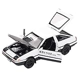 Jamicy® 1/32 Toyota Sprinter Trueno AE86, Legierung Auto Spielzeug Dekoration Spielzeug Auto-Modell für Kinder, Schwarz Weiß