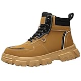 Arbeitsschuhe Herren Wasserdicht, Arbeitsschuhe Herren S3 Leicht, Anti-Smash und Anti-Punktur Arbeit Versicherung Sicherheitsschuhe Arbeitsstiefel Sicherheitsstiefel Rutschfest Arb