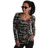 Yakuza Damen Conceal Langarm T-Shirt, Camouflage, S