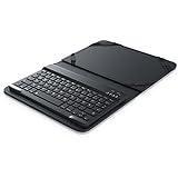 CSL - Bluetooth Slim Tastatur für Tablets 9-10 Zoll - für Apple iPad 2 3 4 UVM. inkl. Kunstledercase - Wireless Keyboard im Slim Design - QWERTZ Layout Deutsch