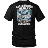 Harley-Davidson Military - Bar & Shield Orange on Black T-Shirt - Overseas Tour | Salutes Our Veterans