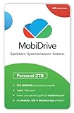 MobiDrive | 2 TB Persönlicher Cloud-Speicher | Dateien speichern, Synchronisieren, Sichern und Teilen | 1 Benutzer/1 Jahr