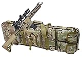 EBSBAG Taktischer Doppelgewehrrucksack 32/38/46 Zoll, weicher Gewehrkoffer Karabiner-Waffentasche mit Waffenhalter, gepolsterte Gewehrtragetasche zum Schießen, Jagd, Farbe (81 cm)