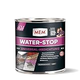 MEM Water Stop,Universalabdichtung und Feuchtigkeitssperre,Optimal geeignet für die Innen-und Außenanwendung, Lösemittel-, silikon-und bitumenfrei, Dichtet sofort, Grau, 1kg