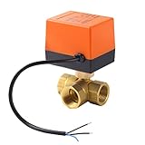 OrangeClub 3 Wege Zonenventil Motorisiertes Motorkugelhahn DN15 G1/2 Zoll AC 220V ventil elektrisch kugelventil elektrisch für die Durchflussregelung (3 Wege, 1 Zoll DN15, AC 220V)