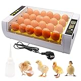 BREUAILY Brutautomat Vollautomatisch 24 Eier Inkubator HüHner mit LED -Eierlicht und Automatisches Temperaturregelungs Brutmaschine Wachteleier Brutkasten HüHner