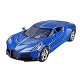 Maßstabsmodell für Bugatti Das Auto Schwarz Legierung Modell Sportauto Druckguss Fahrzeuge Spielzeug Metall Auto Modell Sound und Licht Kinder Geschenk 1:24 Metall/Kunststoff (