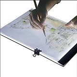BOYUHII Skizze zeichnen Skizzenblock Ultradünnes A4 Größe Portable USB LED Artcraft Tracing Light Box Copy Board Helligkeitsregelung for Künstler Zeichnung Sketching Animation und Röntgen Viewing ATCY