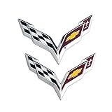 D28JD Logo-Emblem für die Motorhaube und Heckklappe Heckklappen Stamm ABS Buchstaben Aufkleber für C-hevrolet Corvette,Silber