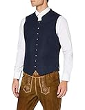 Stockerpoint Herren Weste Levon Trachtenweste, Blau (Blau Blau), X-Small (Herstellergröße: 46)