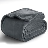 RUIKASI Kuscheldecke Flauschig Decke Sofa - Decke Fleece Anthrazit für Couch, XXL Wohndecke 220x240 cm Weich als Sofaüberwurf Decke Couchdeck