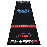 WINMAU Darts Bodenmatte - Pro Zone Precision PVC Dartmatte mit erhöhter integrierter Oche-Linie für Stahlspitzen – Bodenmattenschutz für Dartscheib