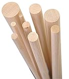 Gedotec Buchenrundstab 20 mm Bastelstäbe glatt aus BUCHE | Länge der Rundstäbe 1000 mm | stabile & hochwertige Holzstäbe aus Buchenholz | Made IN Germany | 10 Stück - Rundhölzer zum Basteln & G