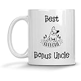 N\A Bester Frenchie Bonus Onkel - 11 Unzen Kaffeetasse - Weiße Keramikschale mit Griff